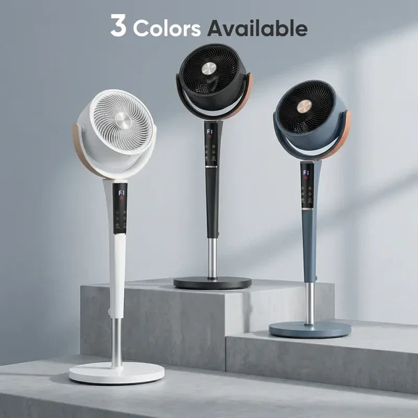 20dB Quiet Pedestal Fan with Remote | 15 Speeds, 5 Modes & LED Night Light