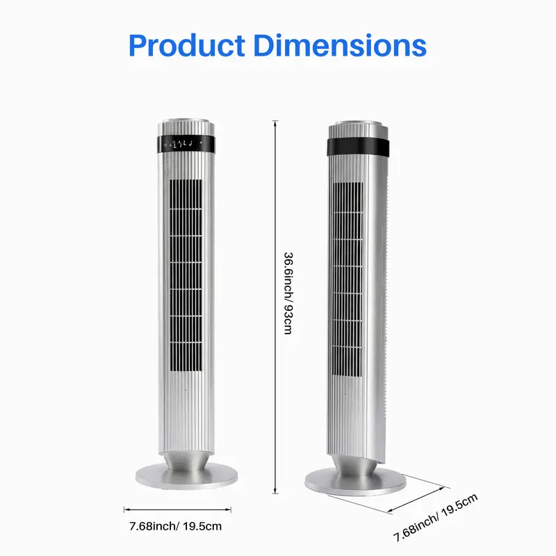 Quiet Tower Fan with Remote, 12H Timer & 64° Oscillation