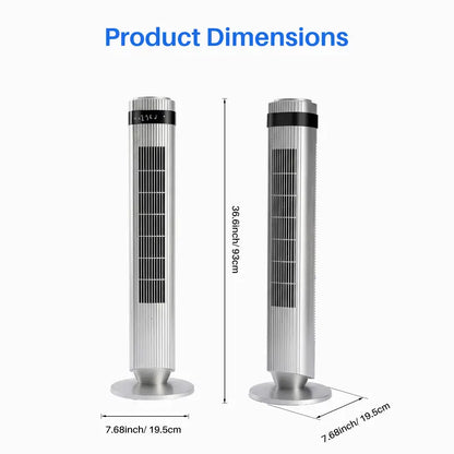 Quiet Tower Fan with Remote, 12H Timer & 64° Oscillation