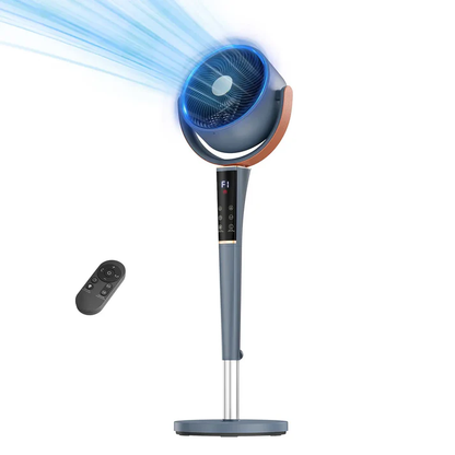 20dB Quiet Pedestal Fan with Remote | 15 Speeds, 5 Modes & LED Night Light