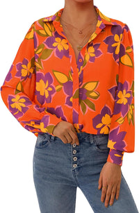 Floral Orange Purple