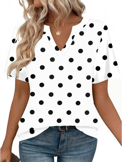 Zeagoo Womens Tops Short Sleeve V Neck Tee Shirts Cute Dressy Casual Clothing Business Work Blouse