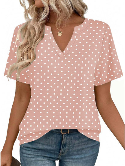 Zeagoo Womens Tops Short Sleeve V Neck Tee Shirts Cute Dressy Casual Clothing Business Work Blouse