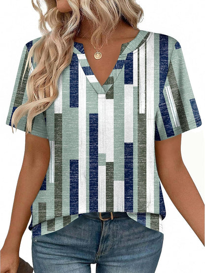 Zeagoo Womens Tops Short Sleeve V Neck Tee Shirts Cute Dressy Casual Clothing Business Work Blouse