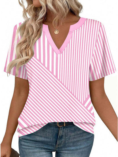 Zeagoo Womens Tops Short Sleeve V Neck Tee Shirts Cute Dressy Casual Clothing Business Work Blouse