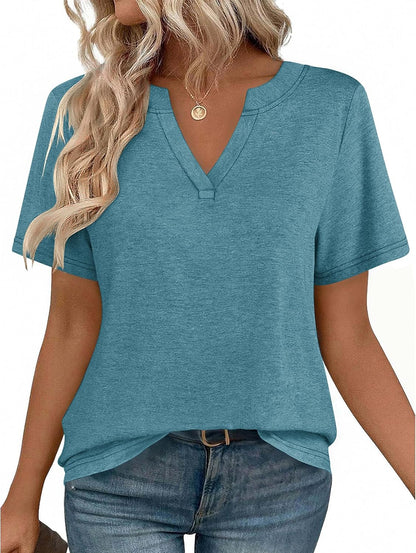 Zeagoo Womens Tops Short Sleeve V Neck Tee Shirts Cute Dressy Casual Clothing Business Work Blouse