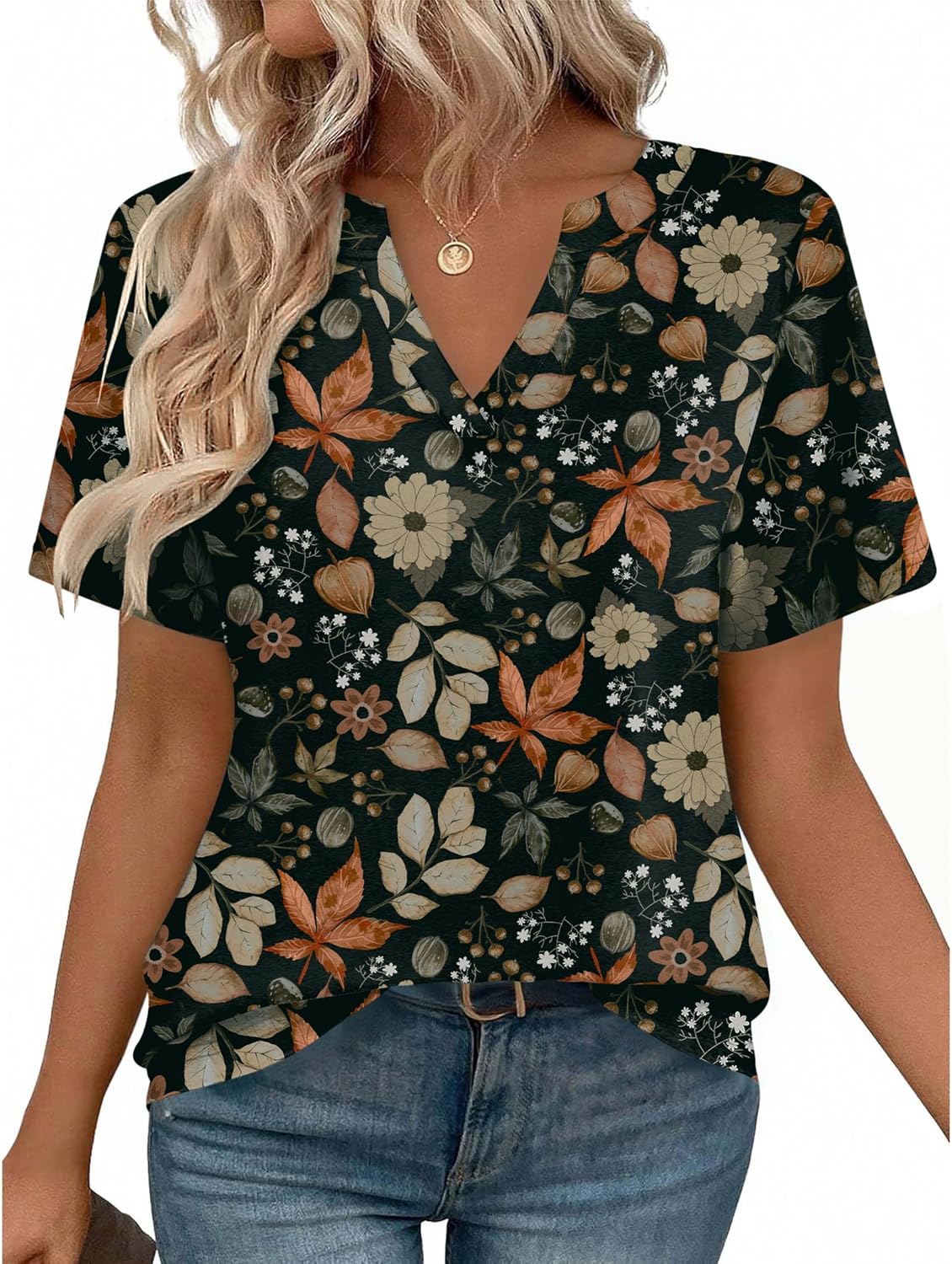 Zeagoo Womens Tops Short Sleeve V Neck Tee Shirts Cute Dressy Casual Clothing Business Work Blouse