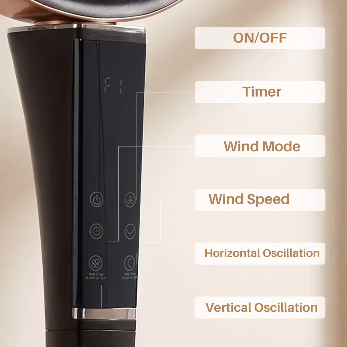20dB Quiet Pedestal Fan with Remote | 15 Speeds, 5 Modes & LED Night Light